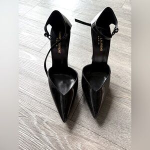 Saint Laurent Black Patent Leather Stiletto Heels